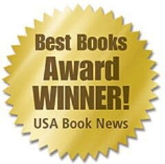 A gold medal with the words " best books award winner !" on it.